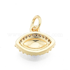Brass Micro Pave Clear Cubic Zirconia Charms&nbsp;KK-I691-05D