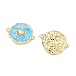 Ocean Brass Enamel Connector Charms&nbsp;KK-C251-05G-02B