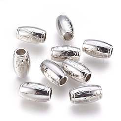 CCBプラスチックビーズ  花ご飯  プラチナ  20x12mm  穴：6mm&nbsp;CCB-P008-03