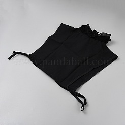 取り外し可能なシフォンシャツ レディース つけ襟  ネックライントリム DIY 衣服アクセサリー  ブラック  365x355x4mm&nbsp;AJEW-WH20054-047A