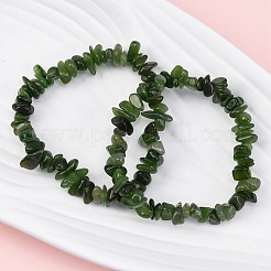 Natural Other Jade Chip Beaded Stretch Bracelets for Women Men&nbsp;BJEW-L038-01B