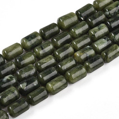 天然な中国のヒスイのビーズ連売り  バレル  9.5~10.5x6~7mm  穴：0.7mm  約38個/連  15.16~15.35インチ（38.5~39cm）&nbsp;G-N346-01B-11