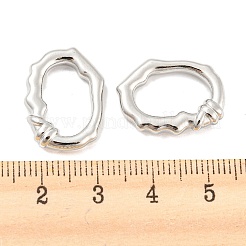 変色しない304ステンレススチール製リンクリング  不規則な楕円形  ステンレス鋼色  20x14.5x4mm  内径：14x8.5mm&nbsp;STAS-I202-05P