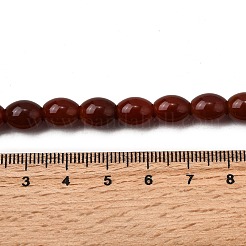 天然石カーネリアンビーズ連売り  染め＆加熱  オーバル  9x8mm  穴：1.2mm  約44個/連  15.79~15.91''（40.1~40.4センチメートル）&nbsp;G-F801-F01-02