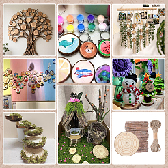 50Pcs Wood Big Pendants&nbsp;WOOD-PH0004-05