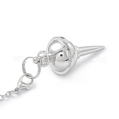 Rack Plating Brass Pointed Dowsing Pendulums&nbsp;AJEW-B020-02