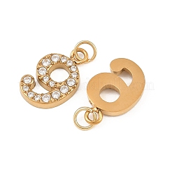 304 Stainless Steel Rhinestone Pendants&nbsp;STAS-N133-03J-G