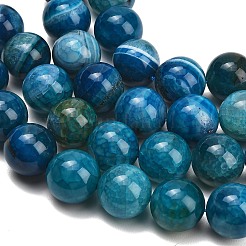 天然石ドラゴンアゲート瑪瑙ビーズ連売り  染め＆加熱  スムーズなラウンド  アクアマリン  19~21mm  穴：1.4~1.6mm  約20個/連  15.43''（39.2センチメートル）&nbsp;GG-L001-L01-02D