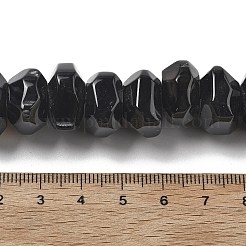 天然石黒瑪瑙ビーズ連売り  染め＆加熱  多面カット  ロンデル  15~17x15~17x9~11mm  穴：1.2mm  約19~21個/連  6.89''~7.48''（17.5~19センチメートル）&nbsp;G-K392-A18