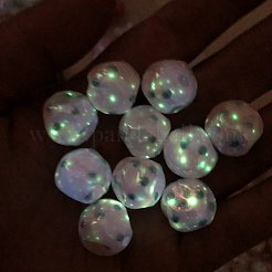 蓄光アクリルビーズ  暗闇で光る  ナゲット  ミックスカラー  16mm&nbsp;LUMI-PW0002-08