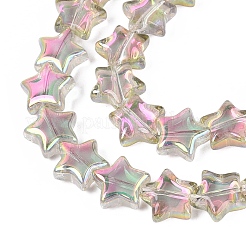 Electroplate Transparent Glass Beads Strands&nbsp;EGLA-N056-04A-A03