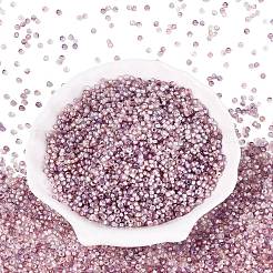 焼付塗装ガラスシードビーズ  ロンデル  丸い穴  蘭  2.5x1.5mm  穴：1~1.2mm  約25000個/ポンド&nbsp;SEED-Q041-03A-11