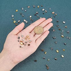 服装アクセサリー  プラグ上部の真鍮製ジッパー  ミックスカラー  6x4.5x4mm  84個/箱&nbsp;PALLOY-CA0001-67