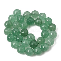 天然の緑のイチゴクォーツビーズ連売り  ファセット（128ファセット）  ラウンド  12~12.5mm  穴：1mm  約31個/連  14.76~14.88''（37.5~37.8センチメートル）&nbsp;GG-CBA0166-A02-12mm