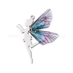 3pcs Gradient Color Resin Pendants&nbsp;PALLOY-TA00173