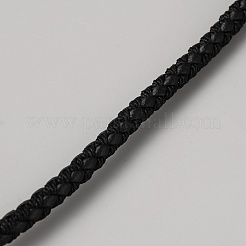10M Round Braided PU Leather Cord&nbsp;OCOR-WH0093-07