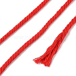 工芸品の編み物用の綿糸  クリムゾン  3mm  約109.36ヤード（100m）/ロール&nbsp;LS-KNIT-PW0001-01-05