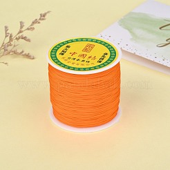 編み込みナイロン糸  ビーズ細工、ジュエリー製作、マクラメ工芸用の中国結び紐  ダークオレンジ  0.8mm  約100ヤード/ロール&nbsp;NWIR-R006-0.8mm-172