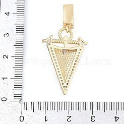 Brass Micro Pave Cubic Zirconia Pendants&nbsp;KK-M307-05G