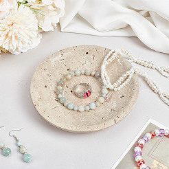 Flat Round Shape Marble Desktop Storage Tray&nbsp;AJEW-WH0348-408