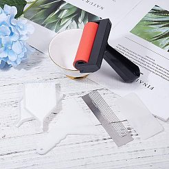 ゴムローラーブラシ  DIYダイヤモンドペイントツール  プラスチックスクレーパツール  ステンレス鋼ダイヤモンド描画定規ドットドリルツール  プラスチックスクレーパツール  ミックスカラー  12.8x11.4x5cm  8個/セット&nbsp;TOOL-PH0016-88