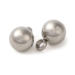 ステンレススチールチャーム201個  ボールチャーム  ステンレス鋼色  7.5x5mm  穴：1.5mm&nbsp;STAS-A093-02C-P-1