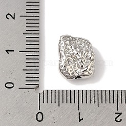 ラックメッキ真鍮製ビーズ  長持ちメッキ  鉛フリー＆カドミウムフリー  ナゲット  プラチナ  12x10x5mm  穴：1mm&nbsp;KK-L216-011P