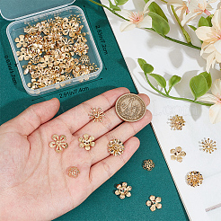 70Pcs 7 Styles Brass Bead Cap&nbsp;KK-BBC0014-09