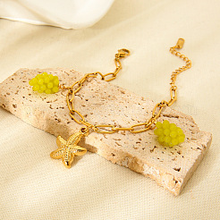 304 Stainless Steel & Resin Charms Bracelets&nbsp;FS-WG4A3B2-01