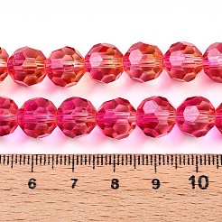 Baking Paint Transparent Glass Beads Strands&nbsp;DGLA-A035-T10mm-A02