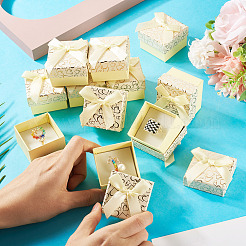 Bowknot Cardboard Paper Ring Gift Storage Boxes&nbsp;CON-TAC0001-16F
