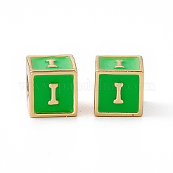 Rack Plating Brass Enamel Beads&nbsp;KK-B060-04G-02I