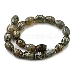 Tibetan Style dZi Beads Strands&nbsp;G-S389-A01