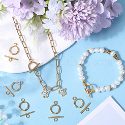 30Pcs 304 Stainless Steel Ring Toggle Clasps&nbsp;STAS-SC0007-42A