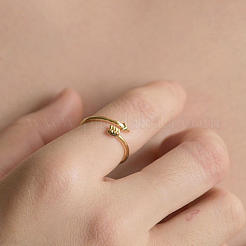 304 Stainless Steel Cuff Rings&nbsp;RJEW-OY001-05G