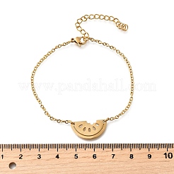 Funny 201 Stainless Steel  Watermelon Link Bracelets&nbsp;BJEW-B128-01G