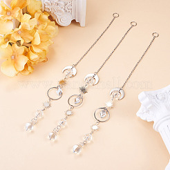 3Pcs Glass Hanging Suncatchers&nbsp;HJEW-TADJ0017