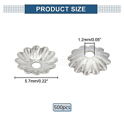500Pcs 304 Stainless Steel Bead Caps&nbsp;STAS-DC0011-57