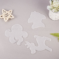 DIYのアイロンビーズのために使用されるABCプラスチックpegboards  混合図形  透明  96x95x5mm&nbsp;PH-DIY-P001-03