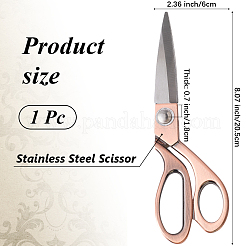 ステンレス製のはさみ  合金ハンドル付き  縫製用具  赤銅鉱  205x60x18mm&nbsp;AJEW-WH20042-32R