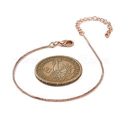 Rack Plating Brass Box Chain Bracelets for Women&nbsp;BJEW-G735-02RG