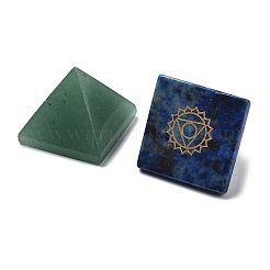 Chakra Pyramid Natural Gemstone Figurines&nbsp;DJEW-F026-01