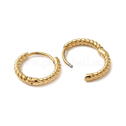 304ステンレススチールクロワッサンフープピアス（女性用）  18KGP本金メッキ  13.5x2x14mm&nbsp;EJEW-Q781-07G