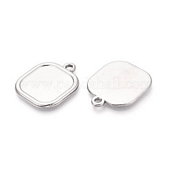 304 Stainless Steel Pendant Cabochon Settings&nbsp;STAS-N108-73P