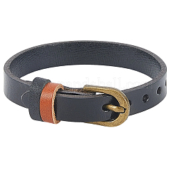 Cattlehide Adjustable Bracelets for Men Women&nbsp;BJEW-WH20001-06B
