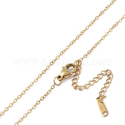 201 Stainless Steel Cable Chain Necklaces&nbsp;NJEW-P309-16A-G