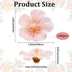 布製造花ヘッド100個  DIY 装飾花輪パーティー誕生日家の装飾のため  ラベンダーブラッシュ  27x28x13.5mm&nbsp;DIY-SP0006-10