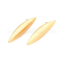 イオンプレーティング（IP）304ステンレススチールスタッドピアス金具  ゴールドカラー  38.5x9.5mm  穴：2.2mm&nbsp;EJEW-M094-03G