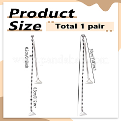 1 Pair Adjustable Brass Rhinestone Chain Non-slip Bra Straps&nbsp;DIY-LP0004-09B
