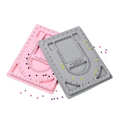 プラスチック植毛ビーズデザインボード  ネックレスのデザインのために  長方形9.33x12.99x5.12インチ  ミックスカラー&nbsp;ODIS-G003-M